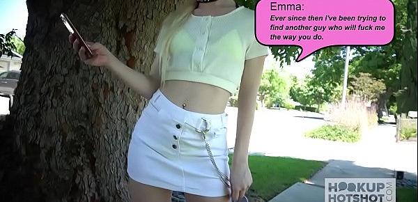  Blonde babe Emma Starletto goes on second rough online date